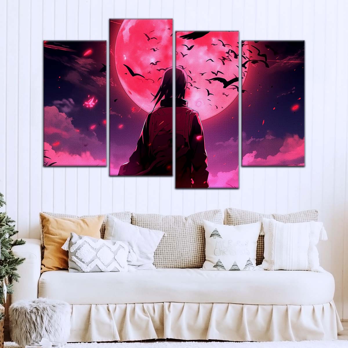 Naruto Wall Art - NA5073 - Itachi Uchiha Moonlight Silhouette - Naruto Poster - Naruto Canvas
