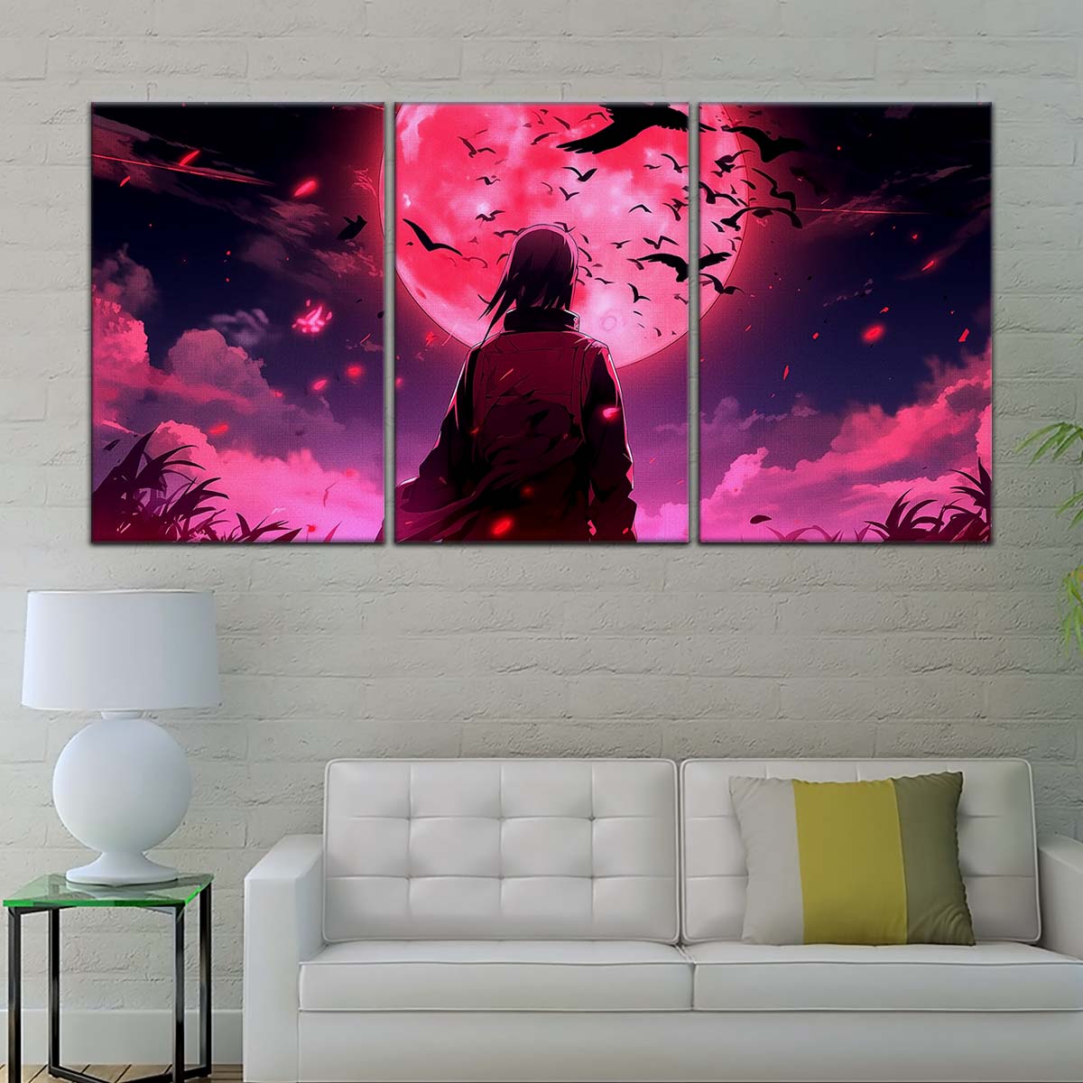 Naruto Wall Art - NA5073 - Itachi Uchiha Moonlight Silhouette - Naruto Poster - Naruto Canvas