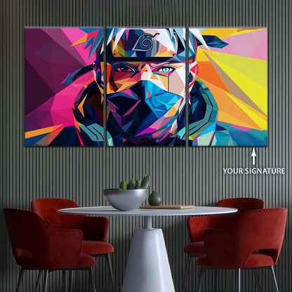 Naruto Wall Art - NA5080 - Kakashi Hatake Geometric Art - Naruto Poster - Naruto Canvas