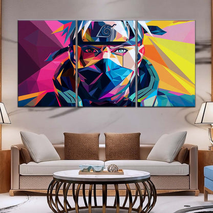 Naruto Wall Art - NA5080 - Kakashi Hatake Geometric Art - Naruto Poster - Naruto Canvas