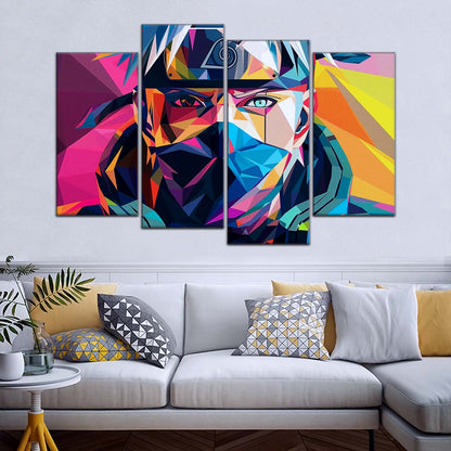 Naruto Wall Art - NA5080 - Kakashi Hatake Geometric Art - Naruto Poster - Naruto Canvas