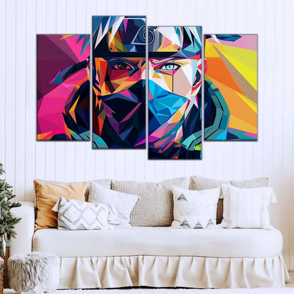 Naruto Wall Art - NA5080 - Kakashi Hatake Geometric Art - Naruto Poster - Naruto Canvas