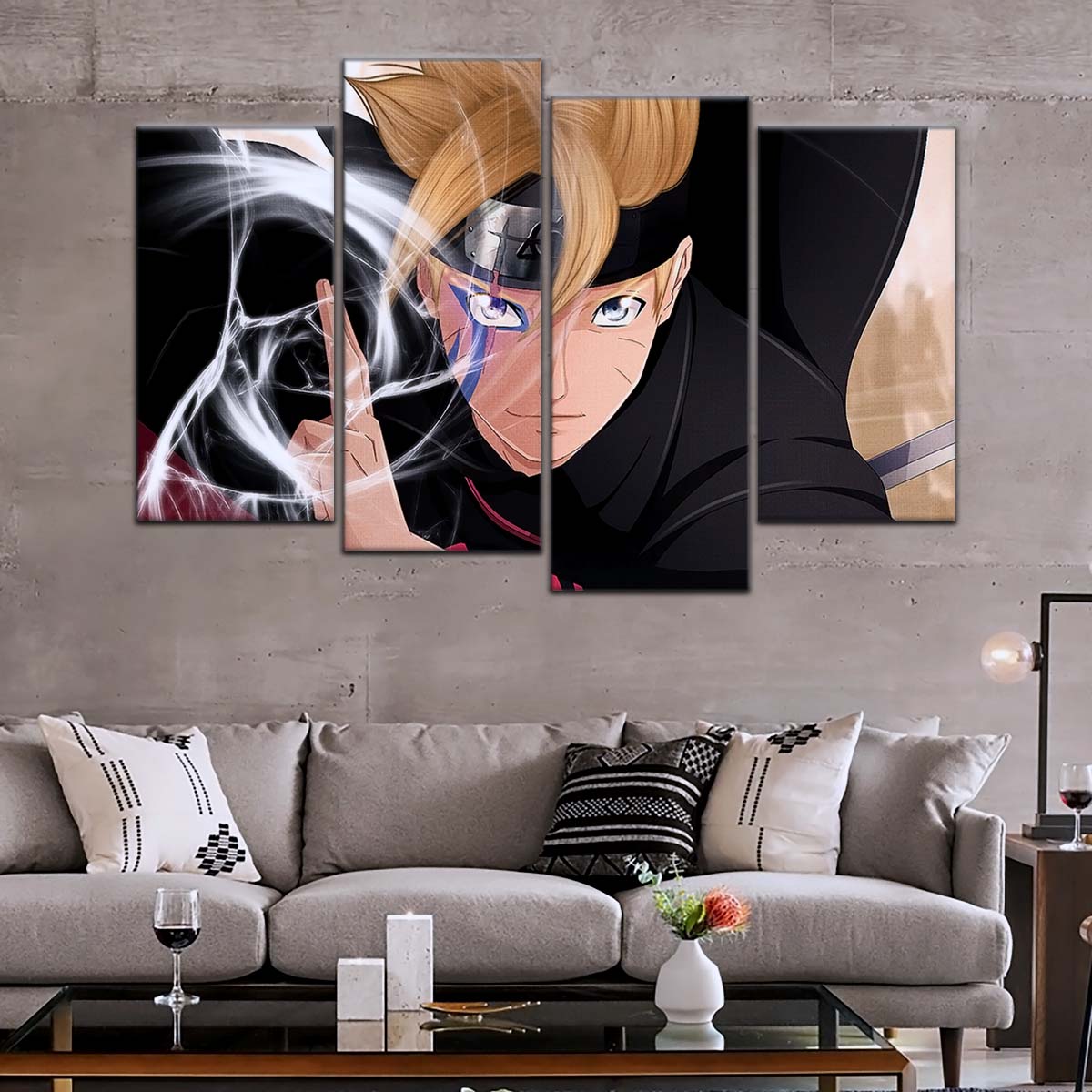 Naruto Wall Art - NA5083 - Boruto Uzumaki - Dynamic Anime Action Scene - Naruto Poster - Naruto Canvas