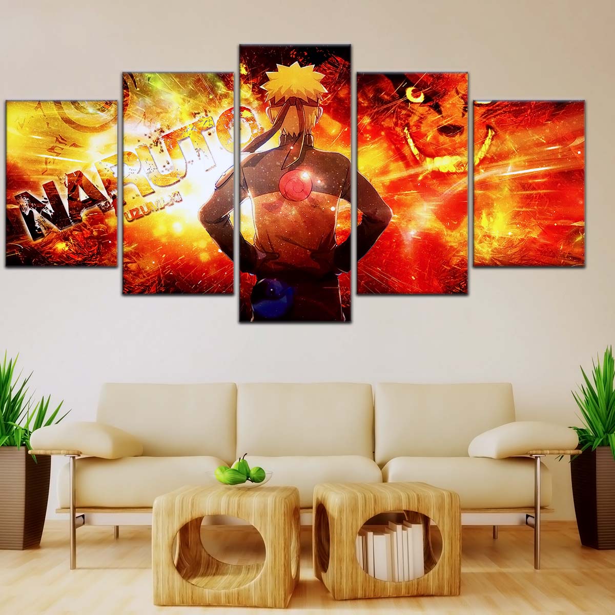 Naruto Wall Art - OP5004 - Kyūbi Power Naruto Uzumaki - Naruto Poster - Naruto Canvas