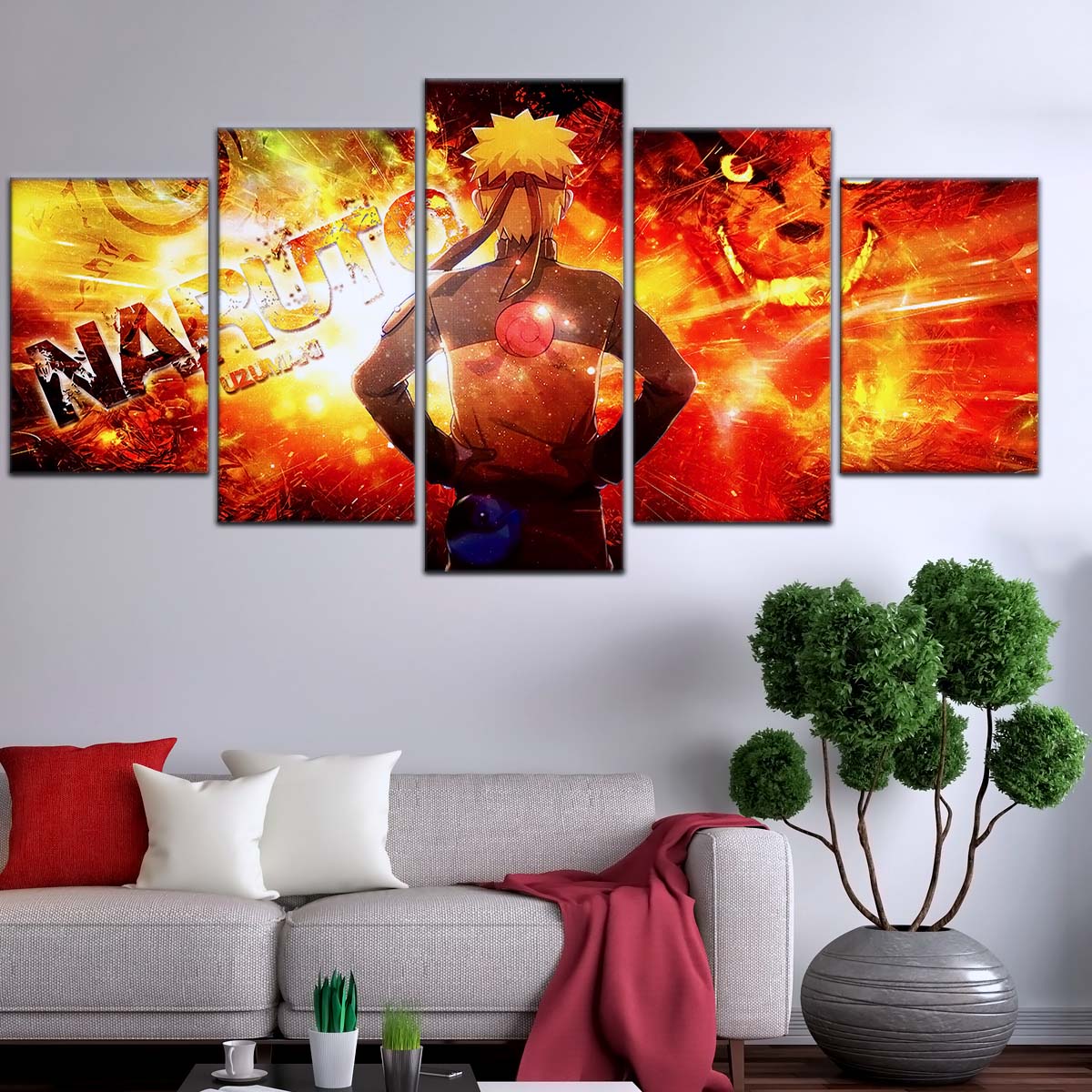 Naruto Wall Art - OP5004 - Kyūbi Power Naruto Uzumaki - Naruto Poster - Naruto Canvas