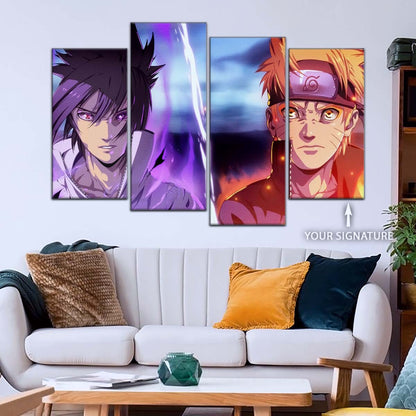 Naruto Wall Art - OP5007 - Naruto Uzumaki - Sasuke Uchiha - Naruto Poster - Naruto Canvas