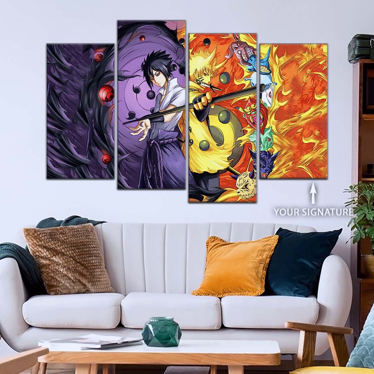 Naruto Wall Art - OP5010 - Naruto Uzumaki - Sasuke Uchiha - Naruto Poster - Naruto Canvas