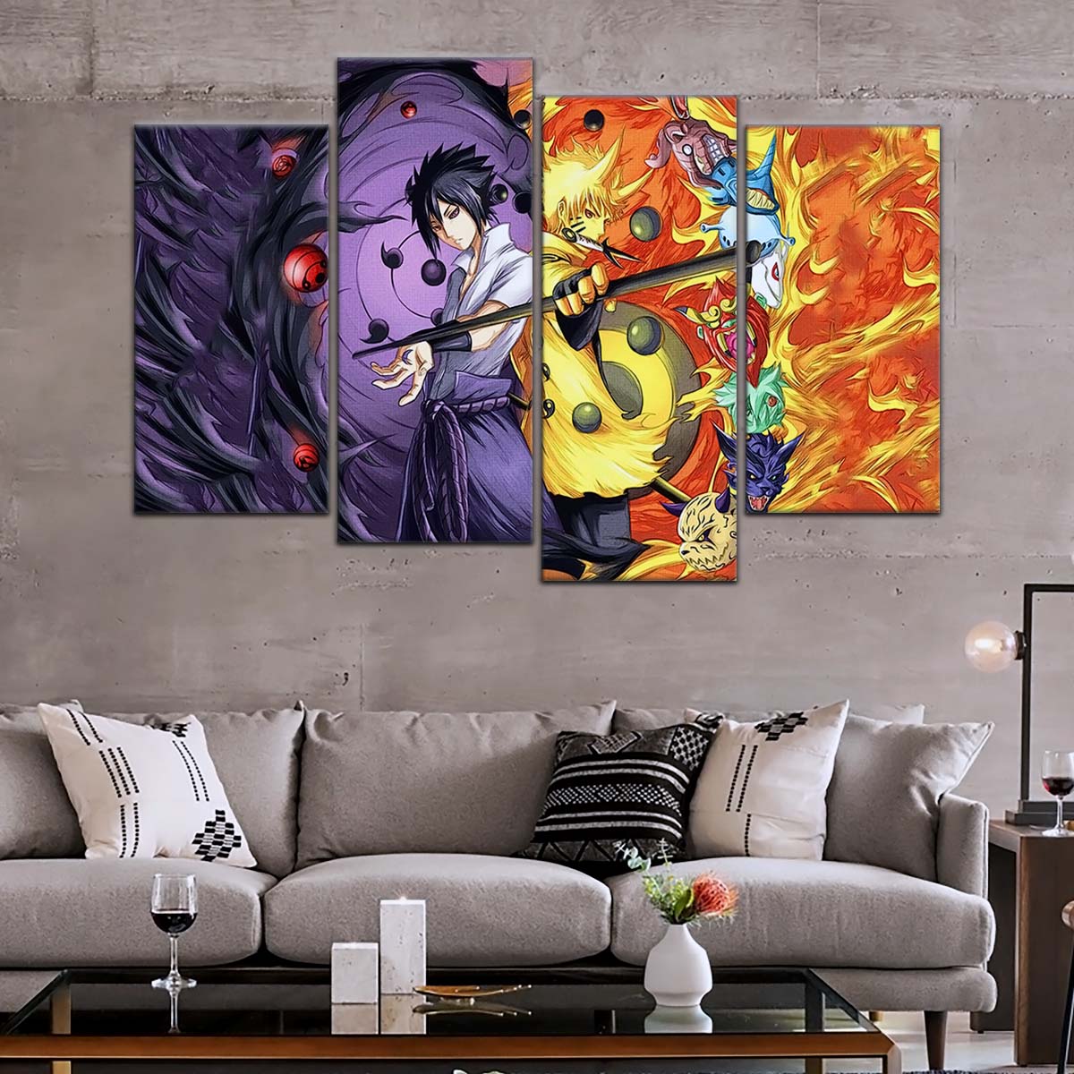 Naruto Wall Art - OP5010 - Naruto Uzumaki - Sasuke Uchiha - Naruto Poster - Naruto Canvas