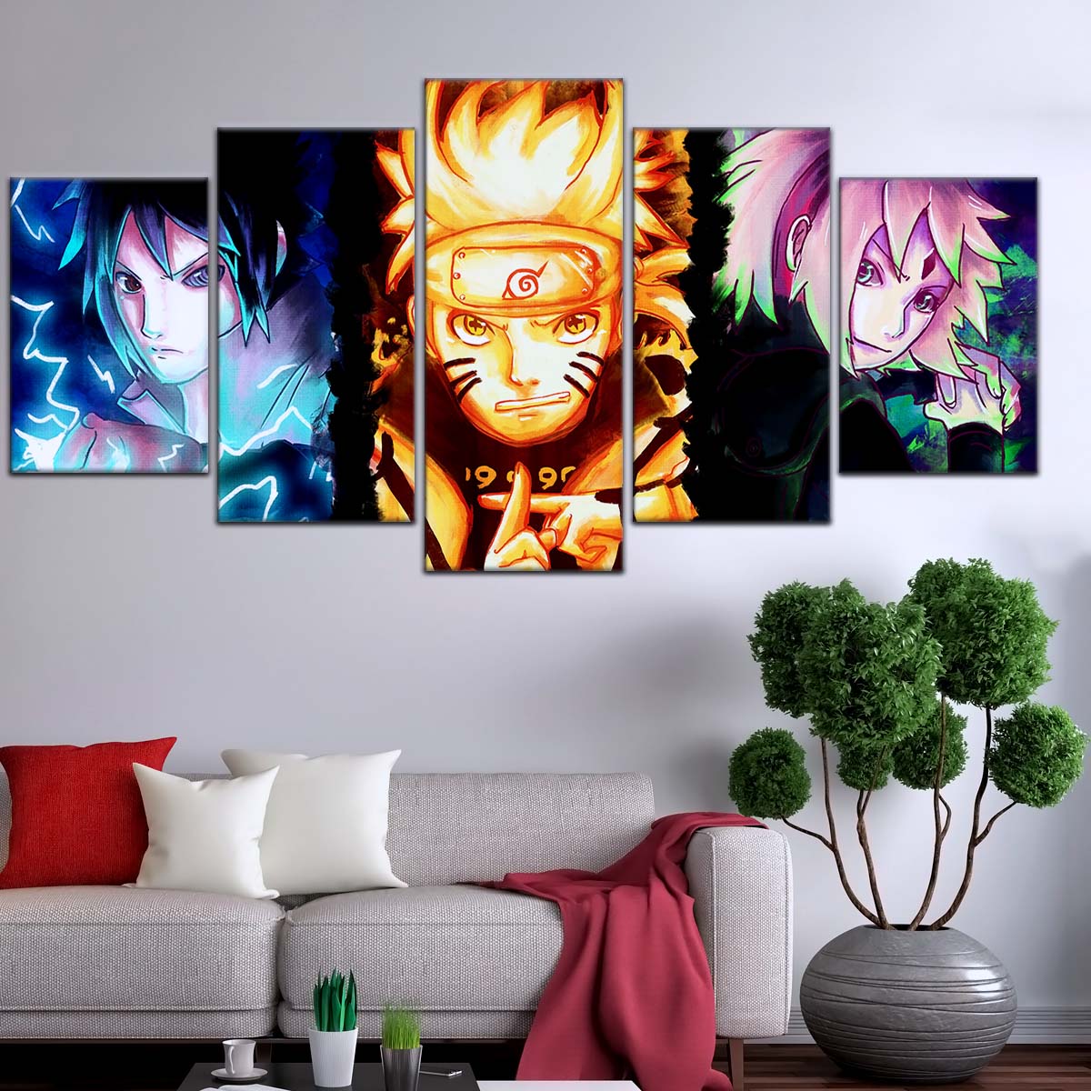 Naruto Wall Art - OP5015 - Sakura Haruno - Naruto Uzumaki - Sasuke Uchiha - Naruto Poster - Naruto Canvas