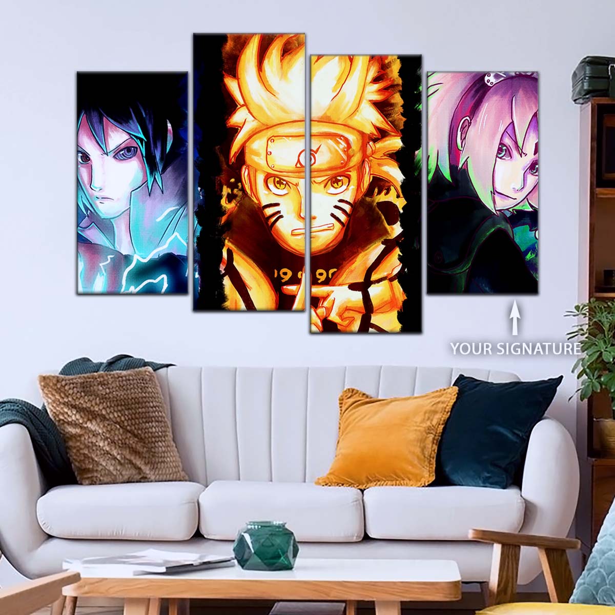 Naruto Wall Art - OP5015 - Sakura Haruno - Naruto Uzumaki - Sasuke Uchiha - Naruto Poster - Naruto Canvas