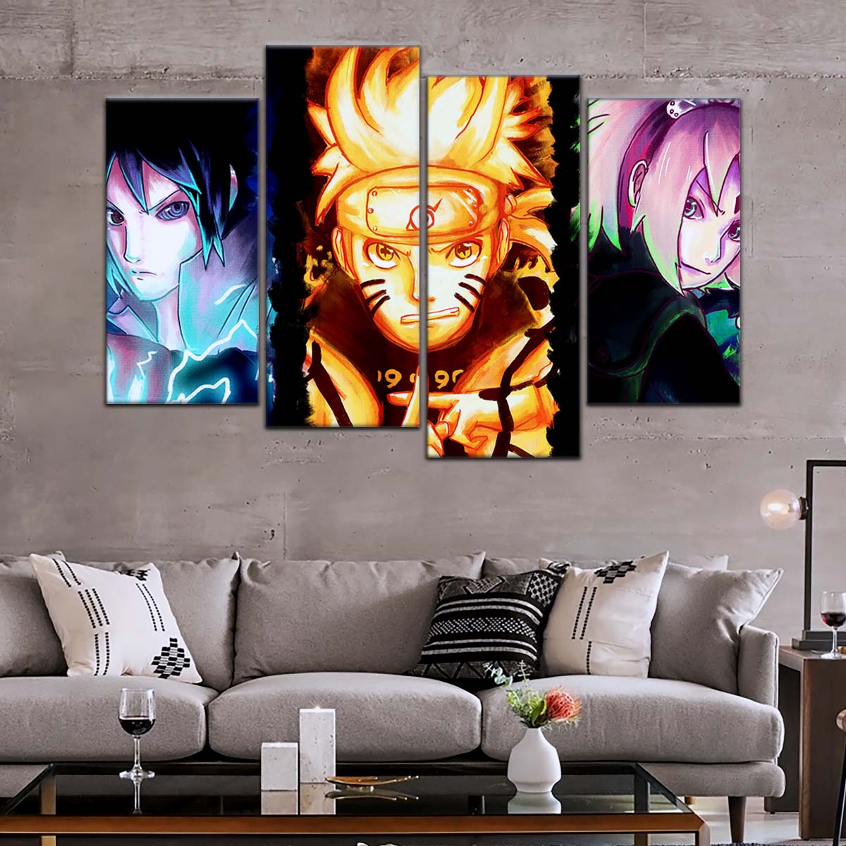 Naruto Wall Art - OP5015 - Sakura Haruno - Naruto Uzumaki - Sasuke Uchiha - Naruto Poster - Naruto Canvas