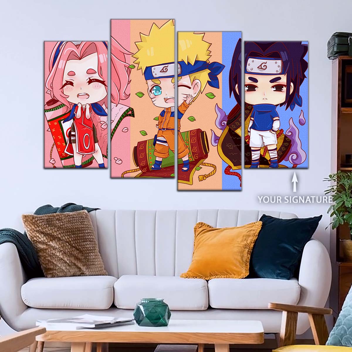 Naruto Wall Art - OP5016 - Sakura Haruno - Naruto Uzumaki - Sasuke Uchiha - Naruto Poster - Naruto Canvas