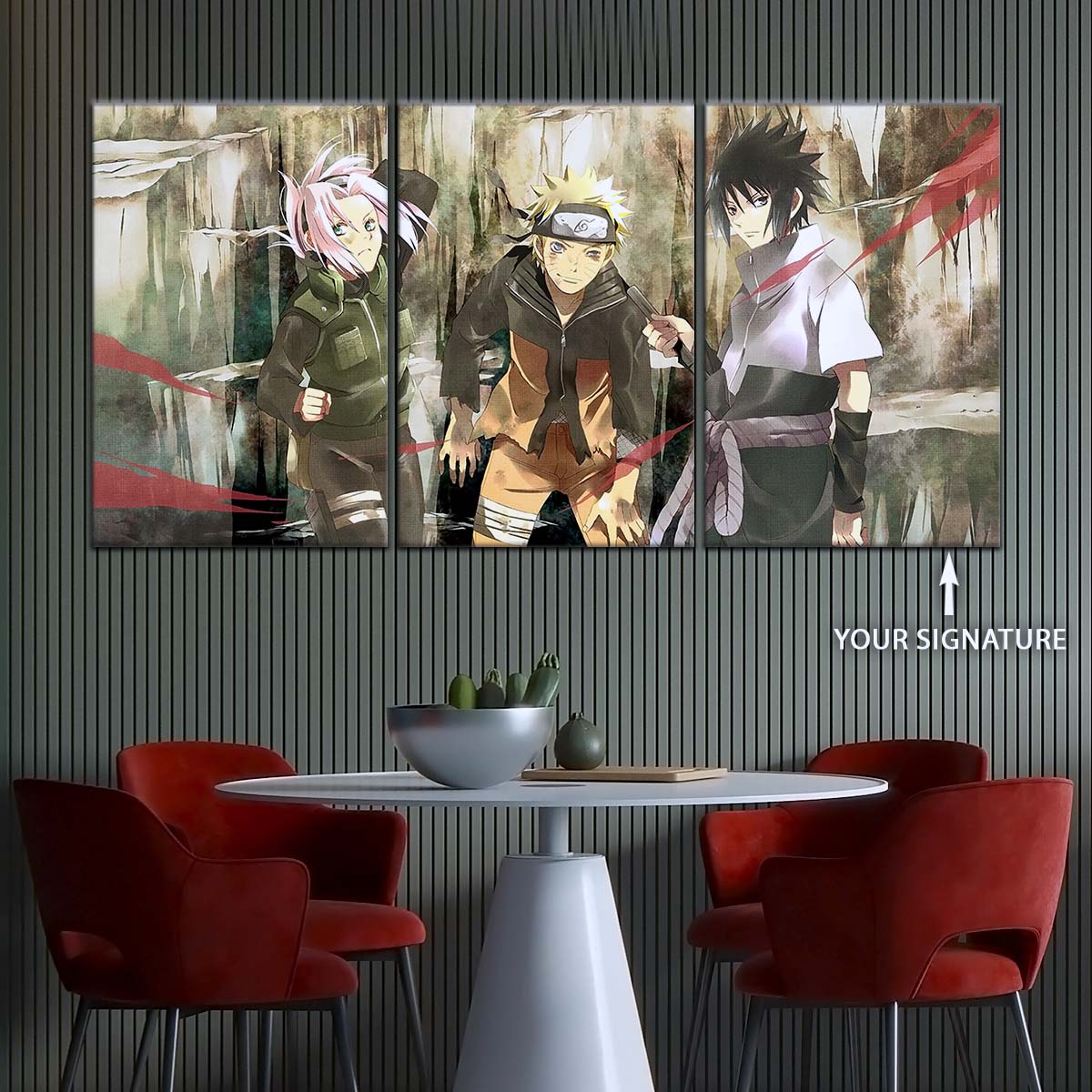 Naruto Wall Art - OP5017 - Sakura Haruno - Naruto Uzumaki - Sasuke Uchiha - Naruto Poster - Naruto Canvas