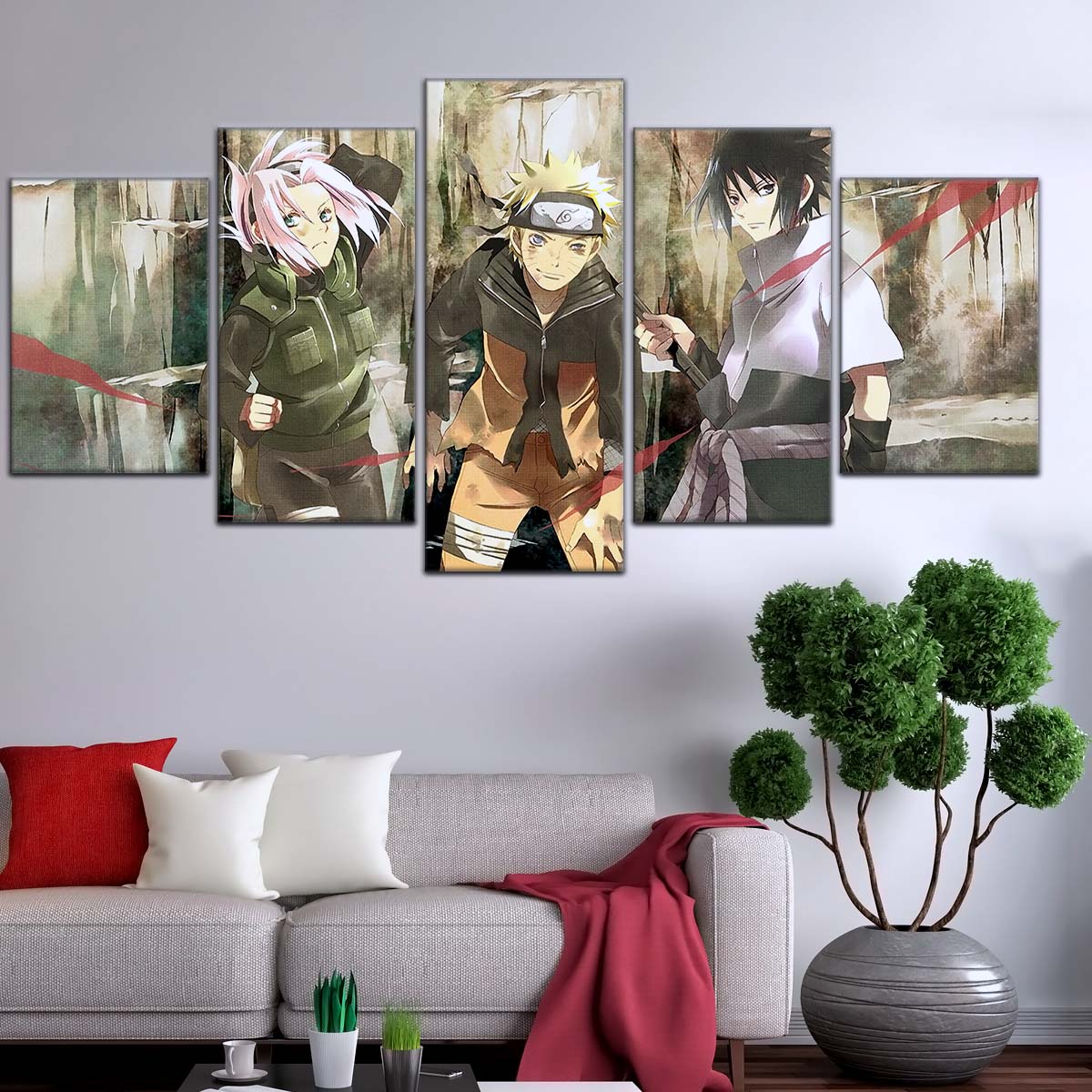 Naruto Wall Art - OP5017 - Sakura Haruno - Naruto Uzumaki - Sasuke Uchiha - Naruto Poster - Naruto Canvas