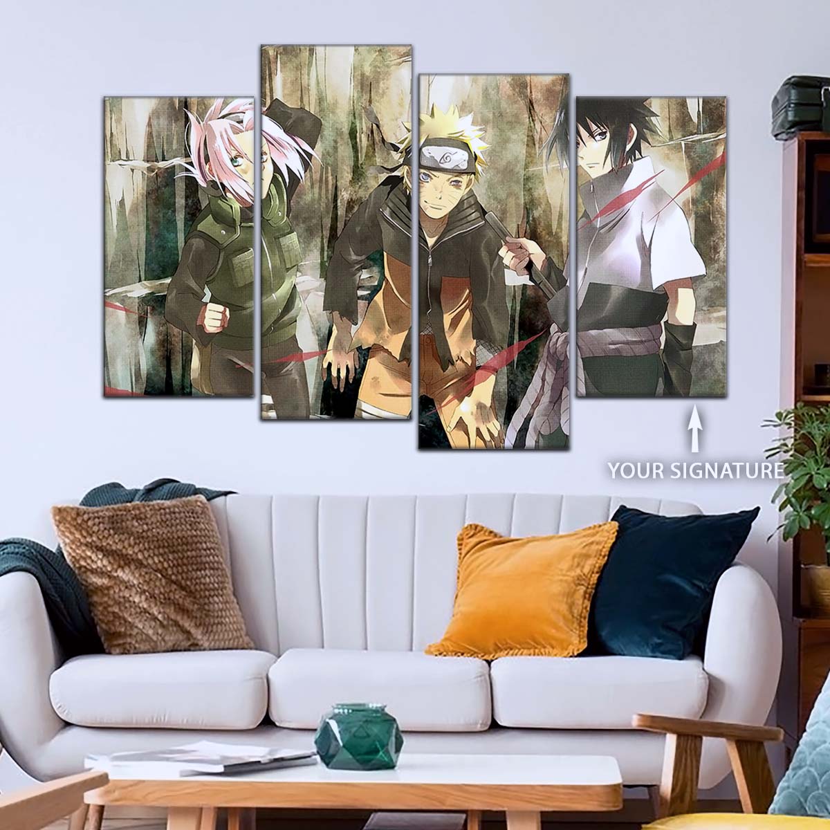 Naruto Wall Art - OP5017 - Sakura Haruno - Naruto Uzumaki - Sasuke Uchiha - Naruto Poster - Naruto Canvas