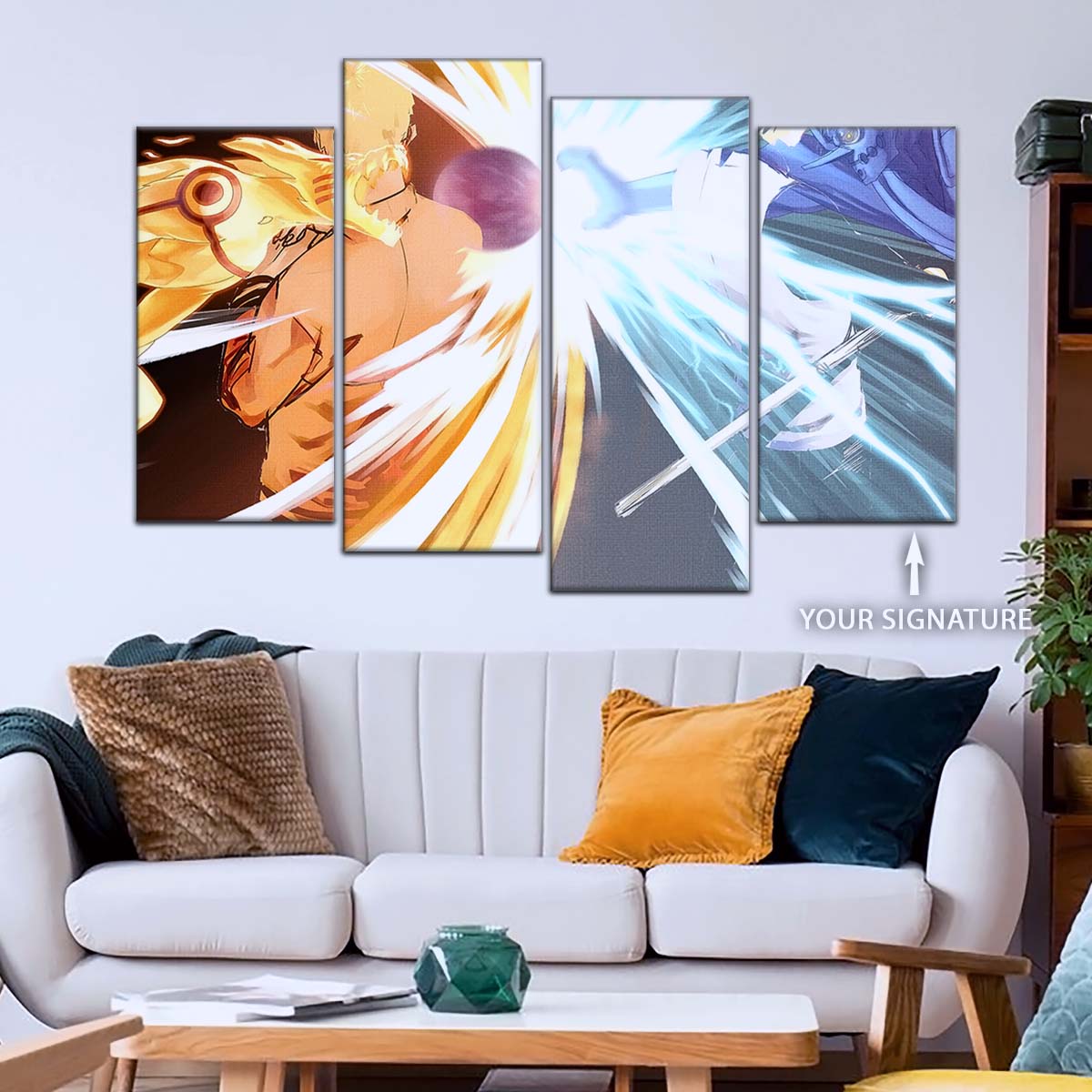 Naruto Wall Art - OP5020 - Naruto Uzumaki - Sasuke Uchiha - Susanoo - Kurama - Naruto Poster - Naruto Canvas