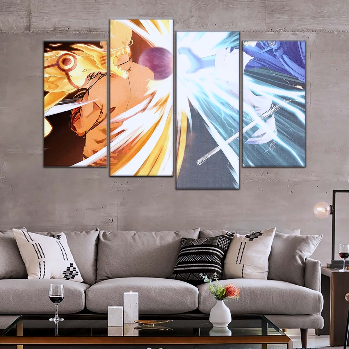 Naruto Wall Art - OP5020 - Naruto Uzumaki - Sasuke Uchiha - Susanoo - Kurama - Naruto Poster - Naruto Canvas