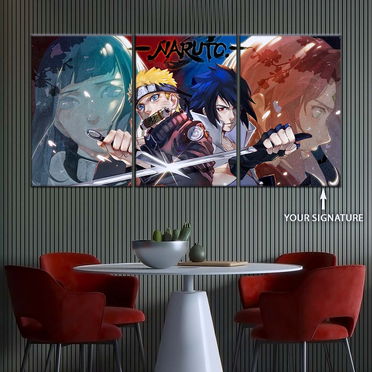 Naruto Wall Art - OP5024 - Sakura Haruno - Hinata Hyuga - Naruto Uzumaki - Sasuke Uchiha - Naruto Poster - Naruto Canvas