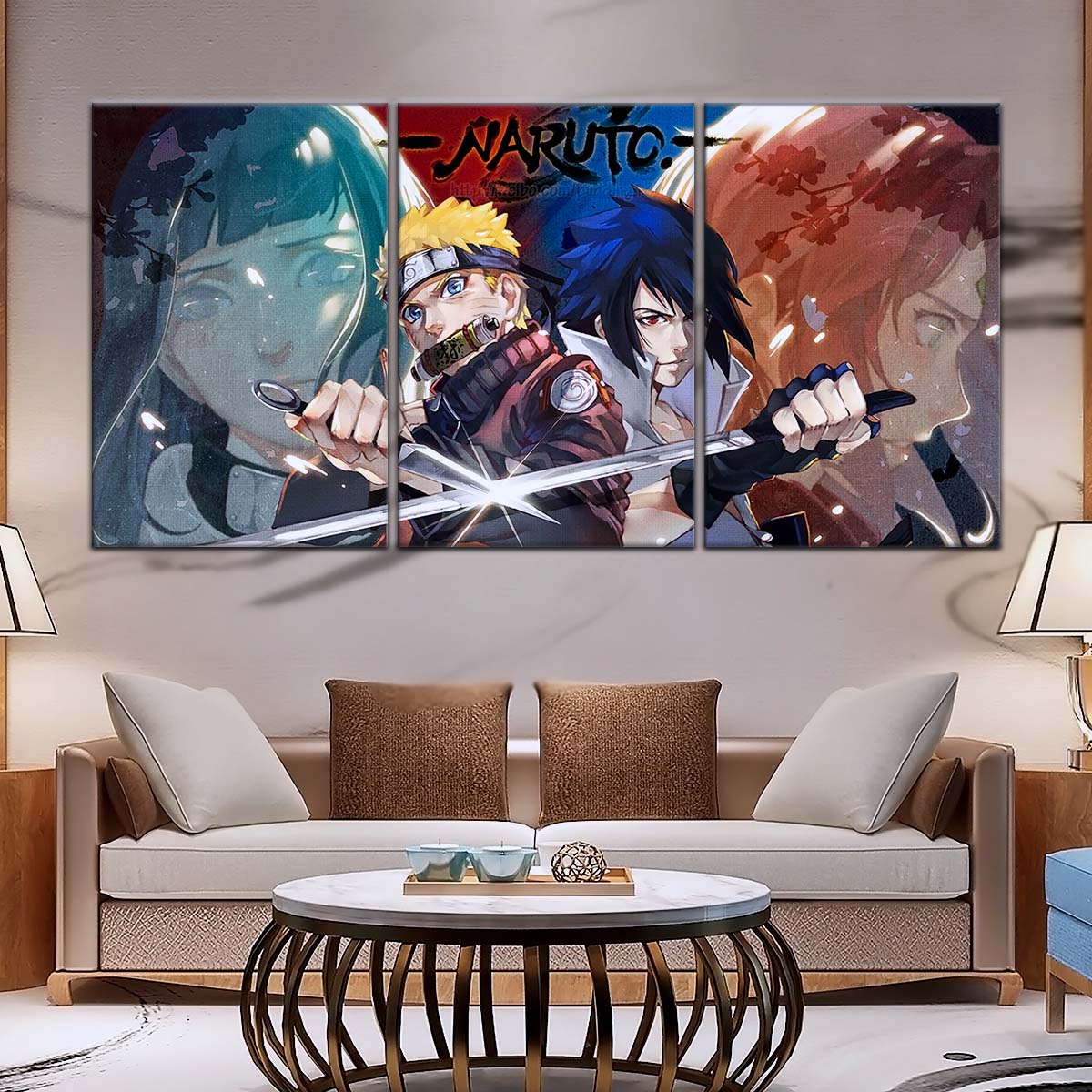 Naruto Wall Art - OP5024 - Sakura Haruno - Hinata Hyuga - Naruto Uzumaki - Sasuke Uchiha - Naruto Poster - Naruto Canvas