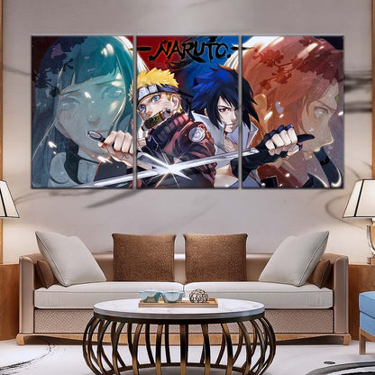 Naruto Wall Art - OP5024 - Sakura Haruno - Hinata Hyuga - Naruto Uzumaki - Sasuke Uchiha - Naruto Poster - Naruto Canvas