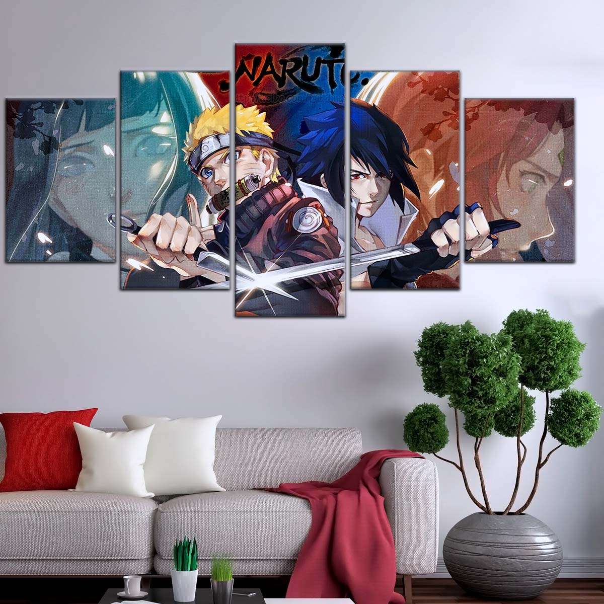 Naruto Wall Art - OP5024 - Sakura Haruno - Hinata Hyuga - Naruto Uzumaki - Sasuke Uchiha - Naruto Poster - Naruto Canvas