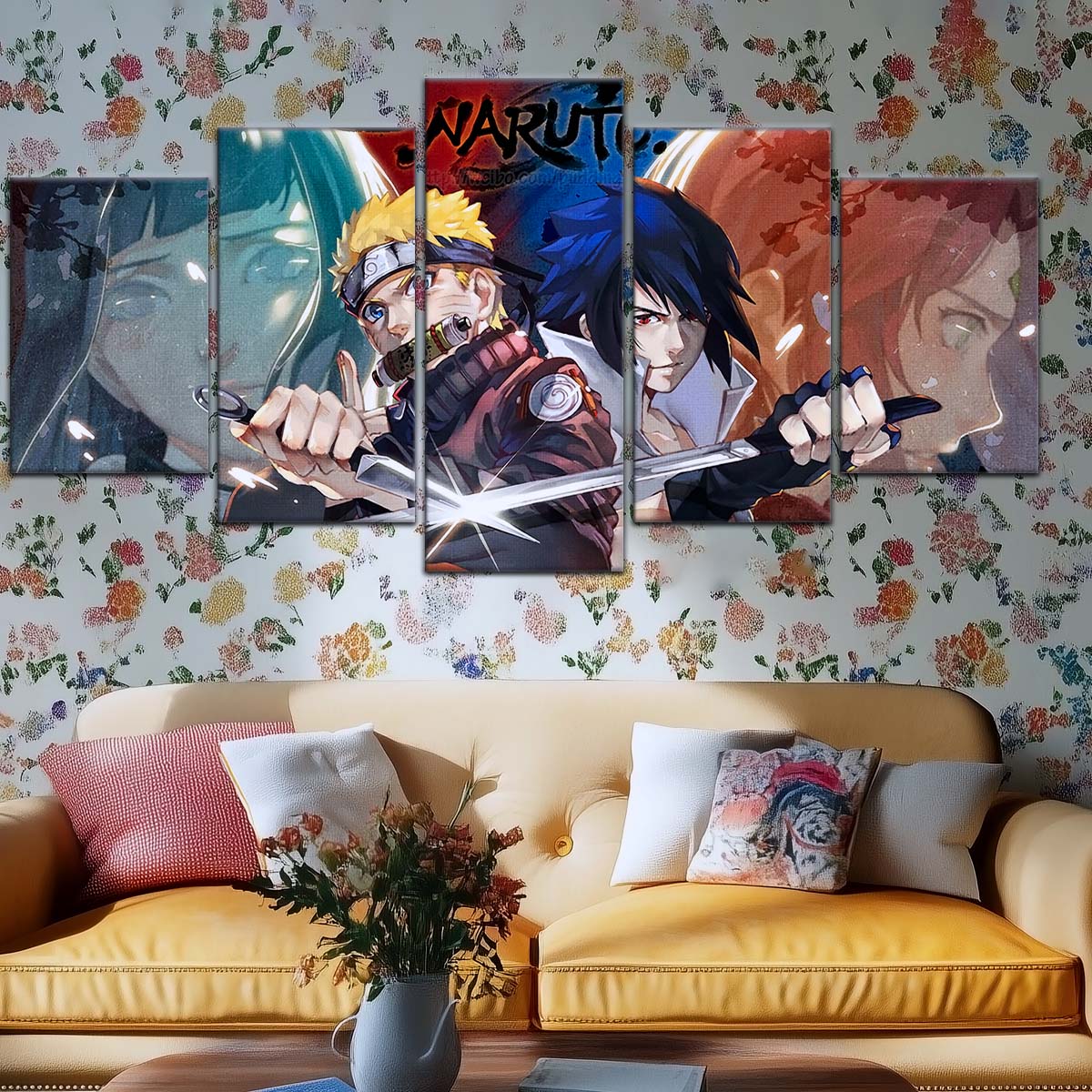 Naruto Wall Art - OP5024 - Sakura Haruno - Hinata Hyuga - Naruto Uzumaki - Sasuke Uchiha - Naruto Poster - Naruto Canvas