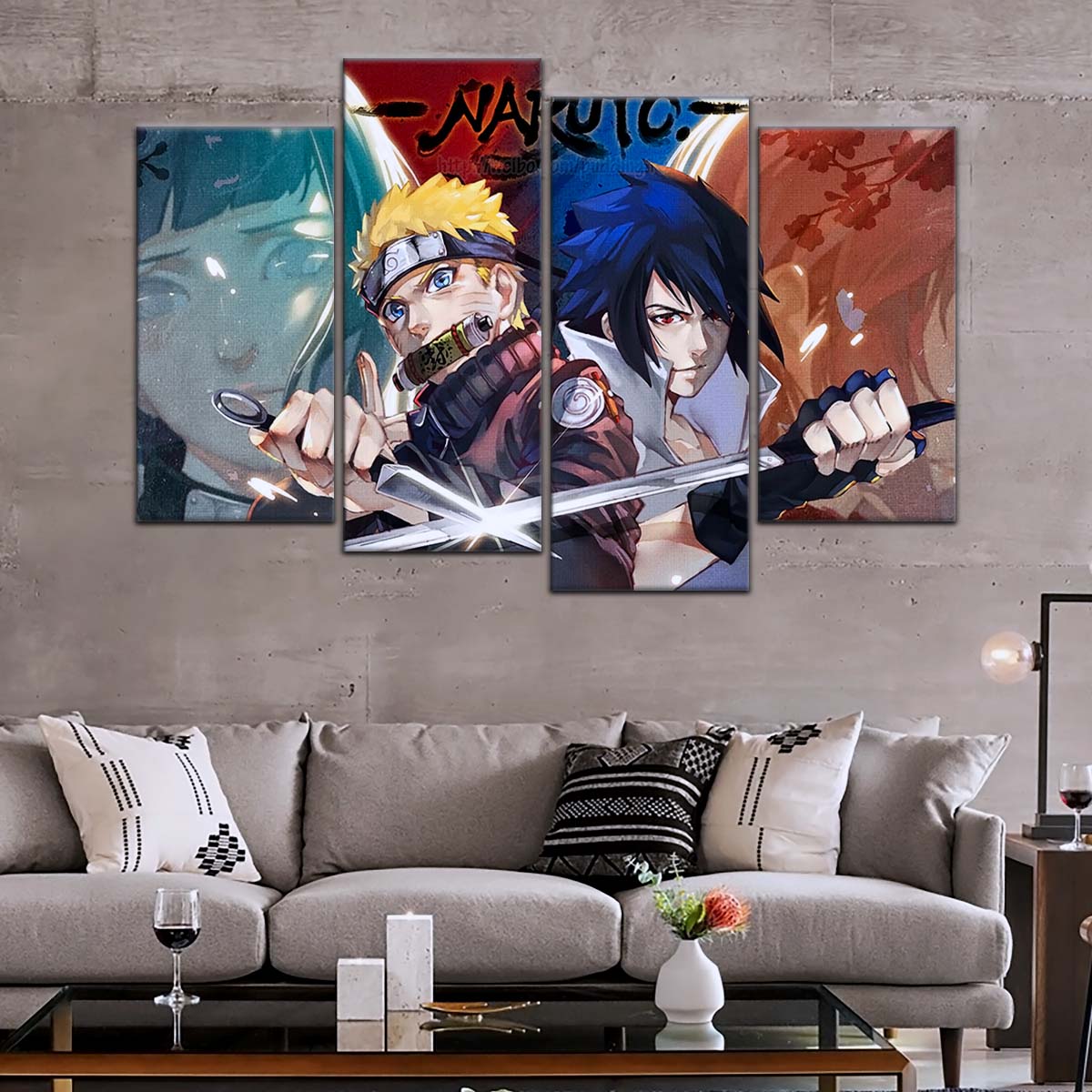 Naruto Wall Art - OP5024 - Sakura Haruno - Hinata Hyuga - Naruto Uzumaki - Sasuke Uchiha - Naruto Poster - Naruto Canvas