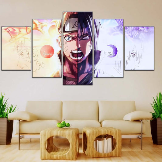 Naruto Wall Art - OP5026 - Naruto Uzumaki - Sasuke Uchiha - Indra Ōtsutsuki Ashura Ootsutsuki - Naruto Poster - Naruto Canvas