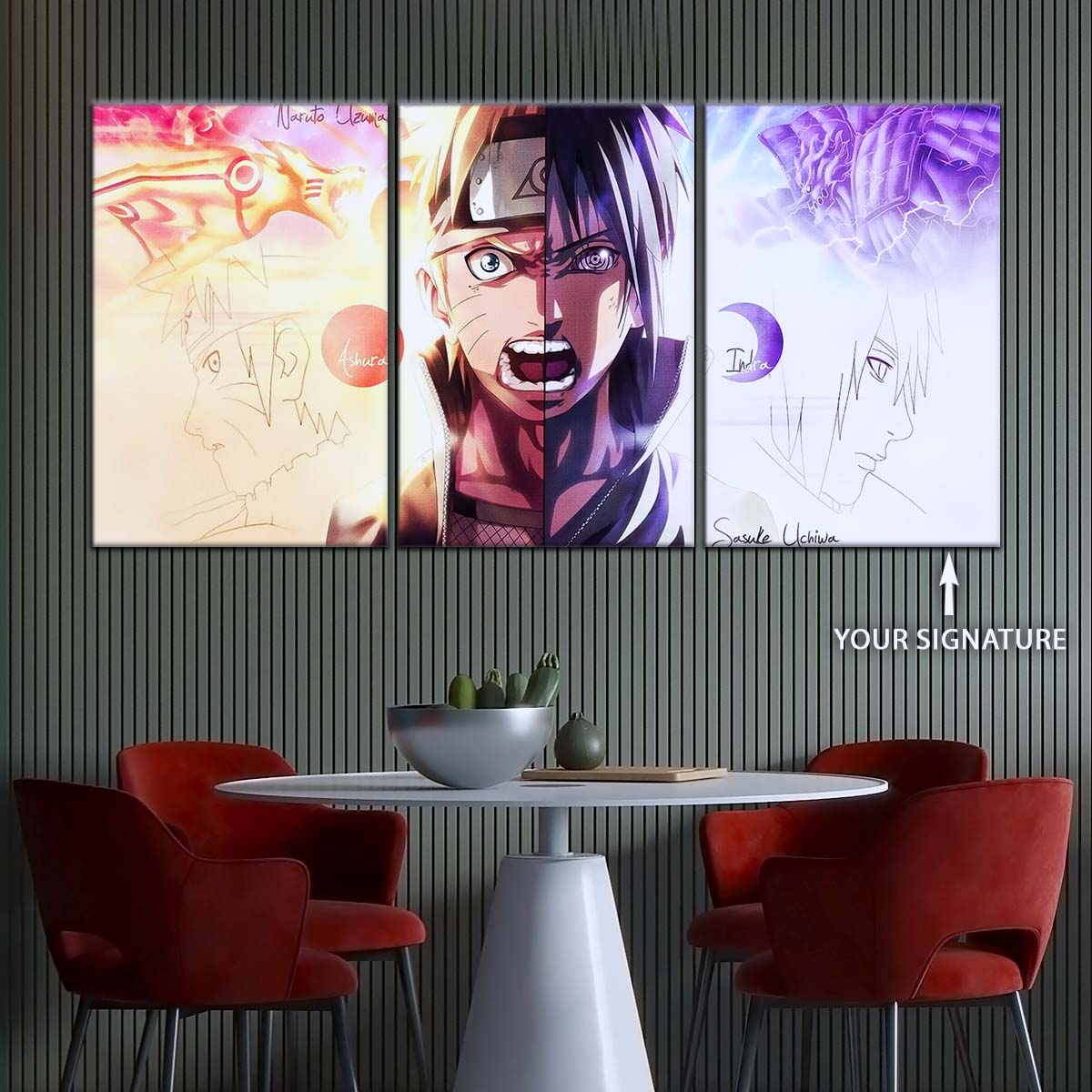 Naruto Wall Art - OP5026 - Naruto Uzumaki - Sasuke Uchiha - Indra Ōtsutsuki Ashura Ootsutsuki - Naruto Poster - Naruto Canvas