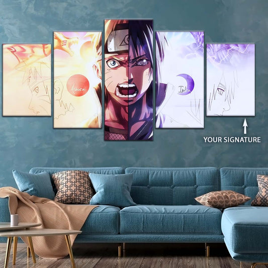 Naruto Wall Art - OP5026 - Naruto Uzumaki - Sasuke Uchiha - Indra Ōtsutsuki Ashura Ootsutsuki - Naruto Poster - Naruto Canvas
