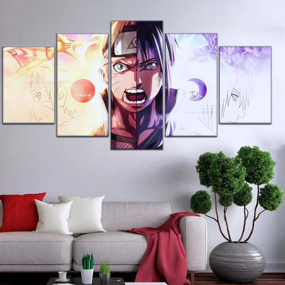 Naruto Wall Art - OP5026 - Naruto Uzumaki - Sasuke Uchiha - Indra Ōtsutsuki Ashura Ootsutsuki - Naruto Poster - Naruto Canvas