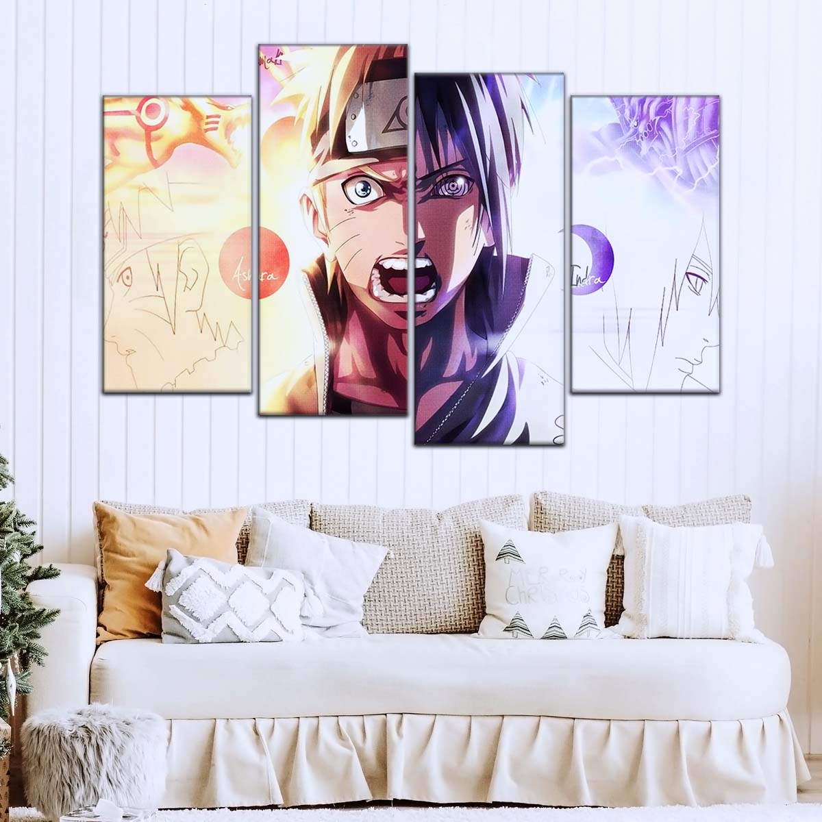 Naruto Wall Art - OP5026 - Naruto Uzumaki - Sasuke Uchiha - Indra Ōtsutsuki Ashura Ootsutsuki - Naruto Poster - Naruto Canvas