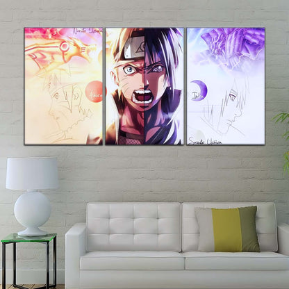 Naruto Wall Art - OP5026 - Naruto Uzumaki - Sasuke Uchiha - Indra Ōtsutsuki Ashura Ootsutsuki - Naruto Poster - Naruto Canvas