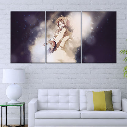 One Piece Canvas Wall Art - Nami Cat Burglar 5 Piece Split Panel Anime Poster - Framed Ready to Hang Living Room & Man Cave Decor - OP5054
