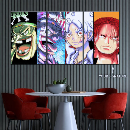 One Piece Canvas Wall Art - OP5069 - Luffy Gear 5 - Buggy - Teach