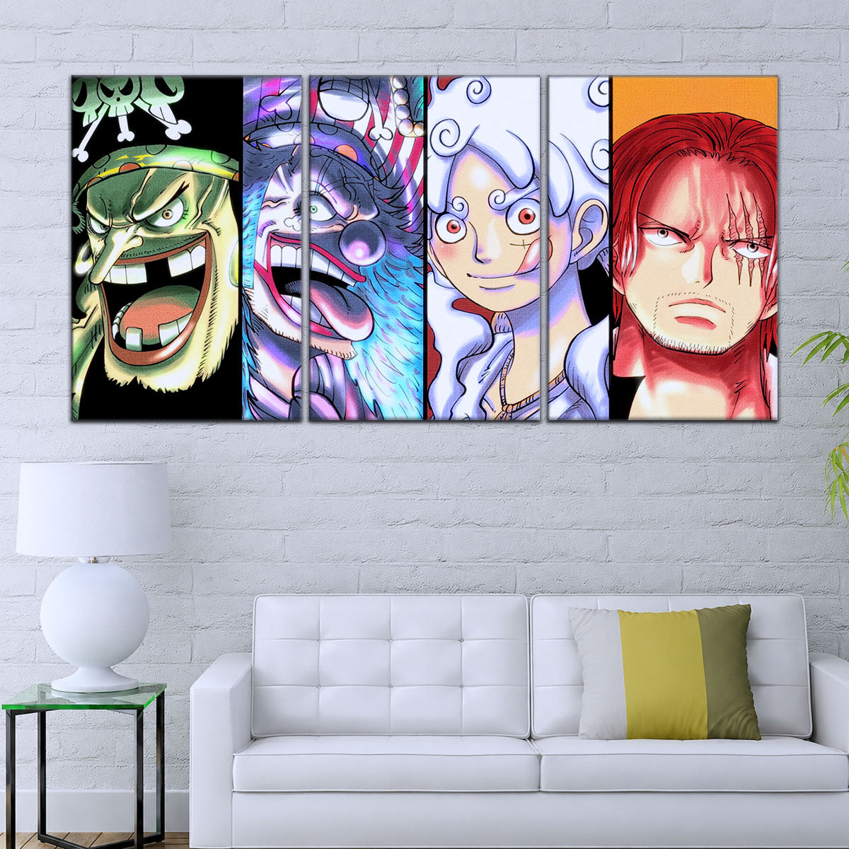 One Piece Canvas Wall Art - OP5069 - Luffy Gear 5 - Buggy - Teach