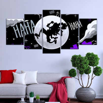 One Piece Canvas Wall Art - Luffy Gear 5 Sun God 5 Piece Split Panel Anime Poster - Framed Ready to Hang Living Room & Man Cave Decor - OP5070