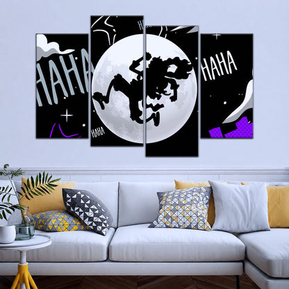 One Piece Canvas Wall Art - Luffy Gear 5 Sun God 5 Piece Split Panel Anime Poster - Framed Ready to Hang Living Room & Man Cave Decor - OP5070