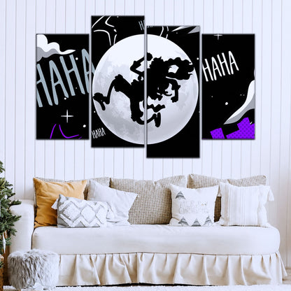 One Piece Canvas Wall Art - Luffy Gear 5 Sun God 5 Piece Split Panel Anime Poster - Framed Ready to Hang Living Room & Man Cave Decor - OP5070