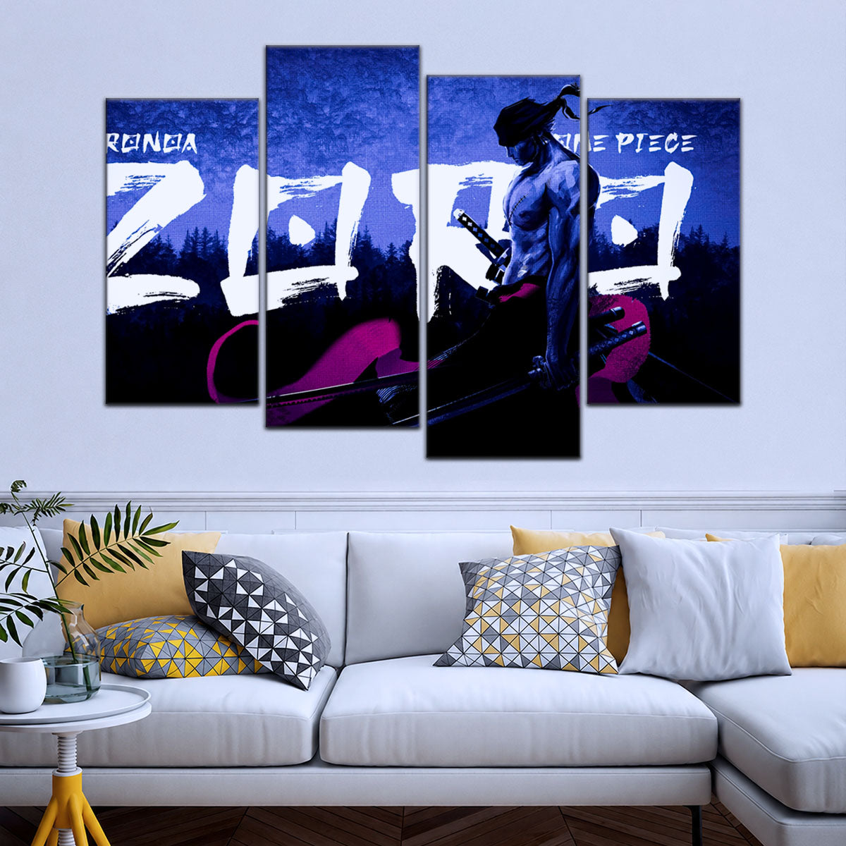 One Piece Canvas Wall Art - OP5079 - Roronoa Zoro Three Sword Style