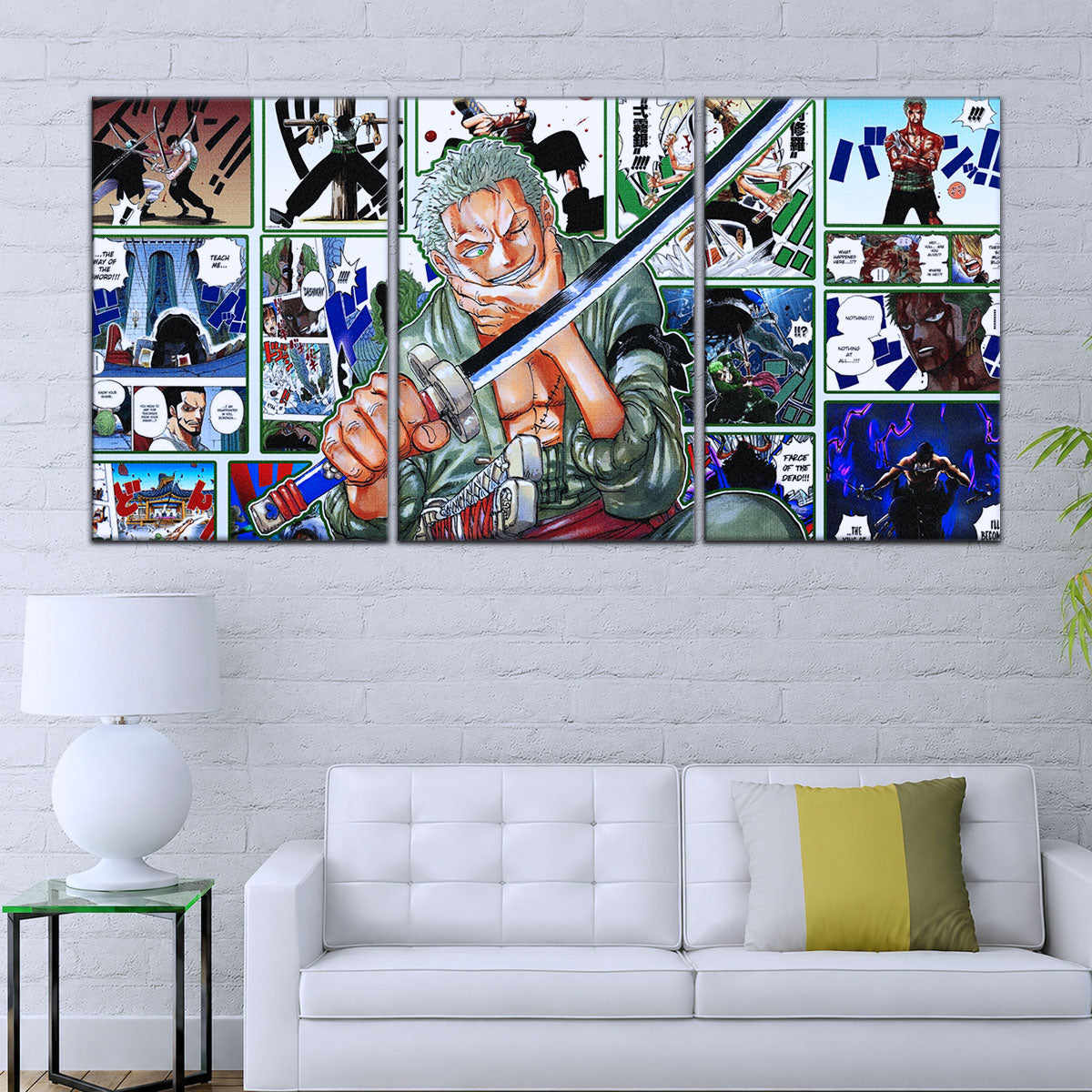 One Piece Canvas Wall Art - OP5080 - Roronoa Zoro Three Sword Style