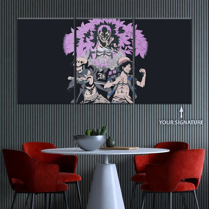 One Piece Canvas Wall Art - OP5097 - Monkey D. Luffy - Trafalgar Law - Donquixote Doflamingo