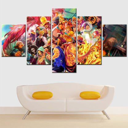 One Piece Canvas Wall Art - OP5101 - Monkey D. Luffy - Portgas D. Ace Fire Fist