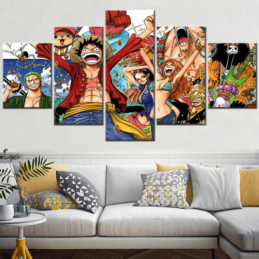 One Piece Canvas Wall Art - OP5106 - Monkey D. Luffy - Roronoa Zoro - Nami - Robin