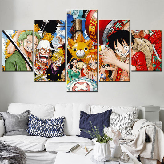 One Piece Canvas Wall Art - OP5107 - Monkey D. Luffy - Roronoa Zoro - Sanji - Straw Hat Crew
