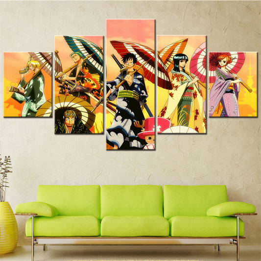 One Piece Canvas Wall Art - OP5118 - Monkey D. Luffy - Roronoa Zoro - Sanji - Straw Hat Crew
