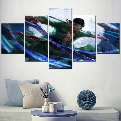One Piece Canvas Wall Art - OP5167 - Roronoa Zoro Three Sword Style