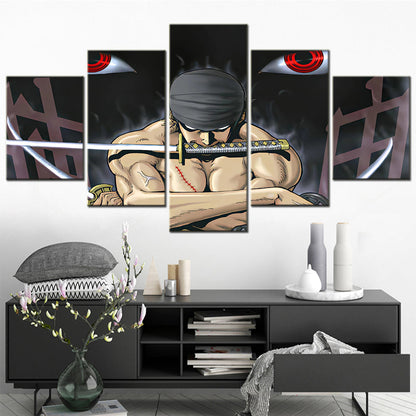 One Piece Canvas Wall Art - OP5168 - Roronoa Zoro Three Sword Style