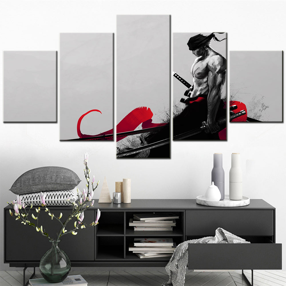 One Piece Canvas Wall Art - OP5172 - Roronoa Zoro Three Sword Style