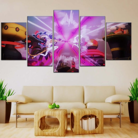 One Piece Wall Art - OP5001 - Monkey D. Luffy Gear 5 Vs Rob Lucci - One Piece Poster - One Piece Canvas